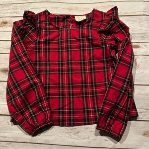 Harper heritage holiday plaid blouse 8y vguc